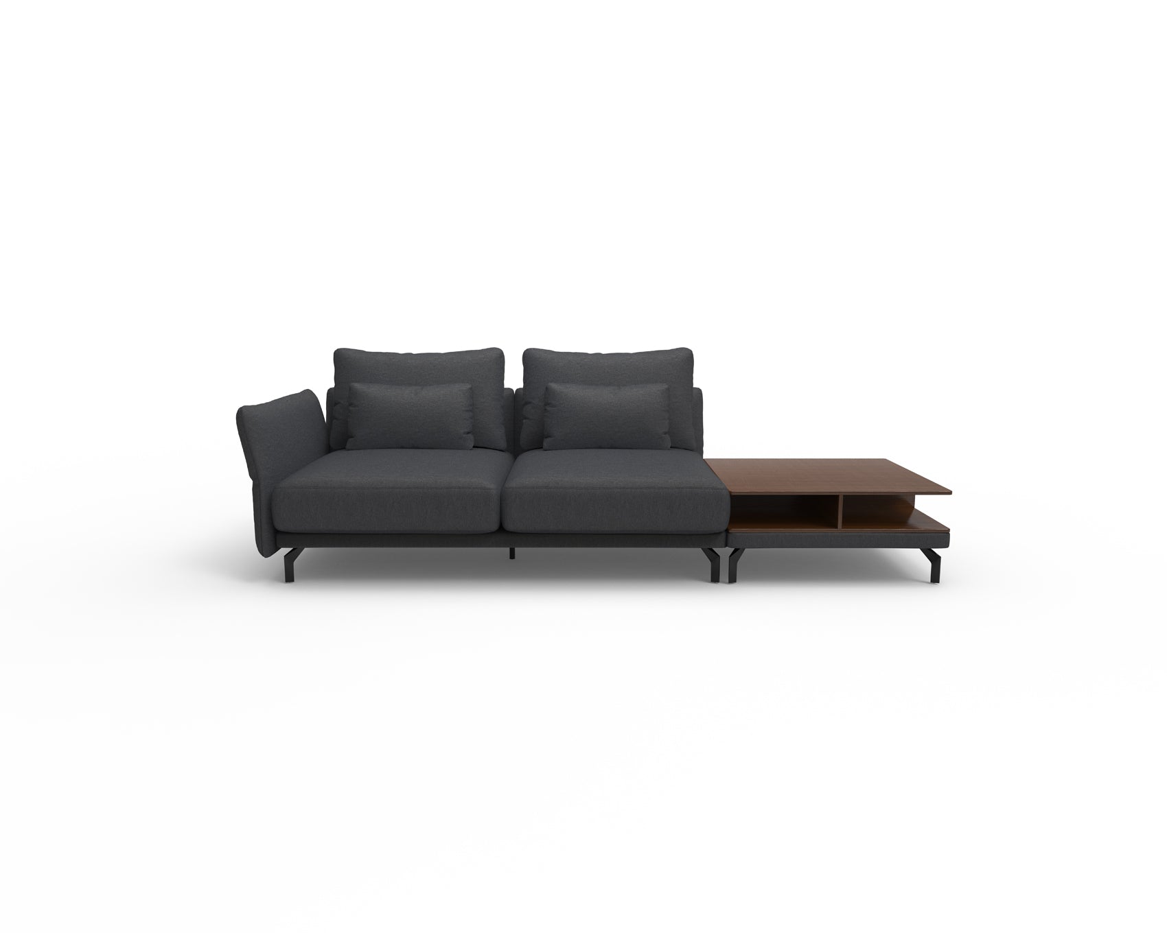 Seagull 2 Seater Sofa with Shelf Table (Right)